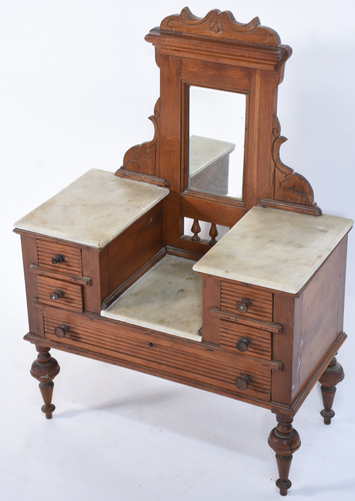 Móvel toilette miniatura de madeira nobre e mármore (uma placa de... - foto 1 de 7
