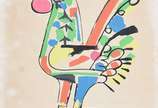Aldemir Martins (1922-2006), Galo - Gravura 77/100. Datada 1986. Com manchas.