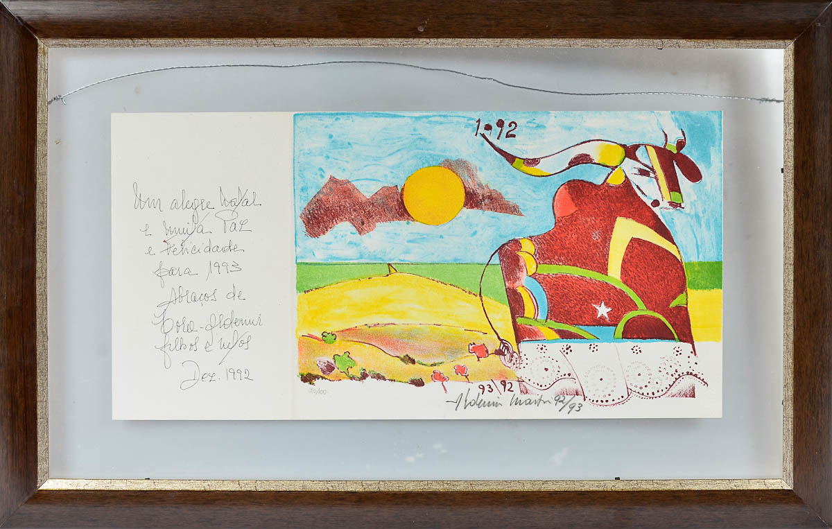ALDEMIR MARTINS - Bumba Meu Boi - serigrafia - 23/100 - com...