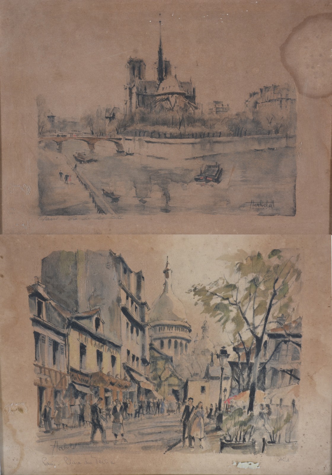 Dois quadros, aquarela. - foto 2 de 8