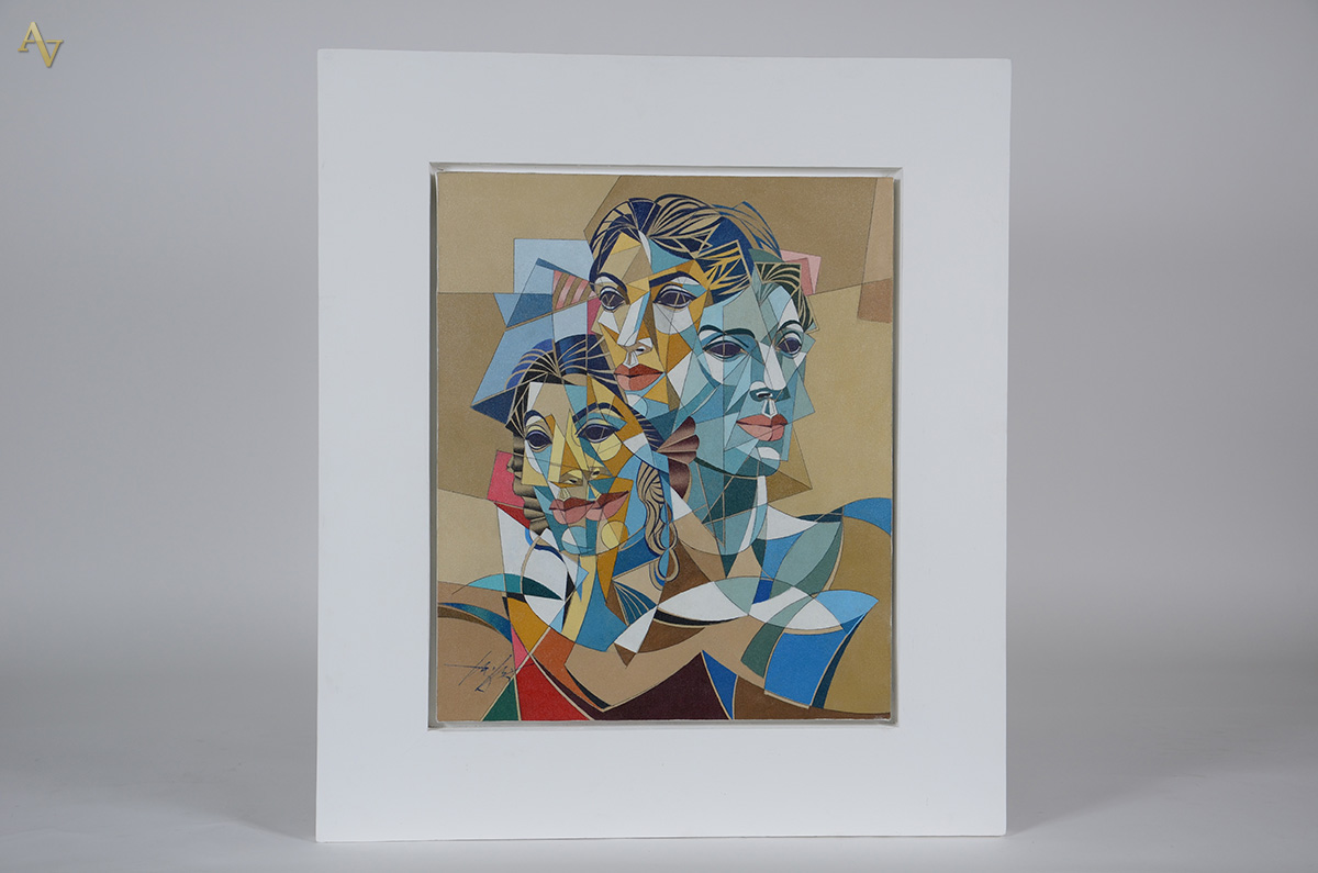 HENRI CARRIERES (1947) - Figuras - ost - 60 x 50 - foto 1 de 4