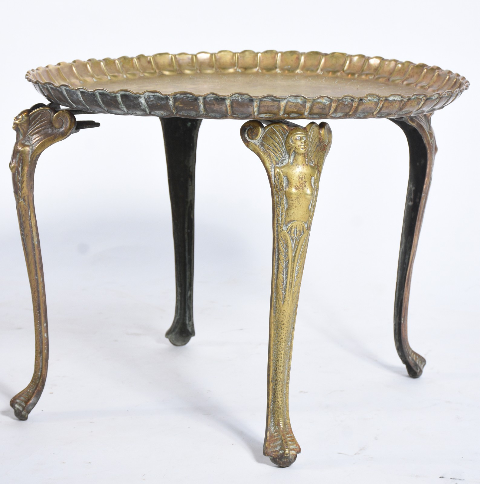 Mesa auxiliar oriental de metal dourado - foto 4 de 6