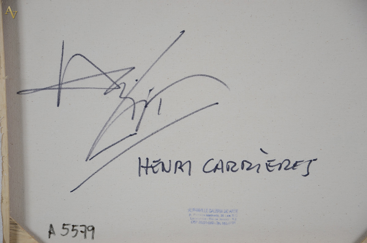 HENRI CARRIERES (1947) - Figuras - ost - 60 x 50 - foto 4 de 4