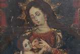Escola Cusquenha (1538), Nossa Senhora do Leite - Óleo sobre tela (desgastes).