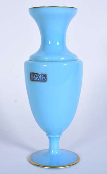 Par de antigos vasos de opalina francesa na cor - Galeria