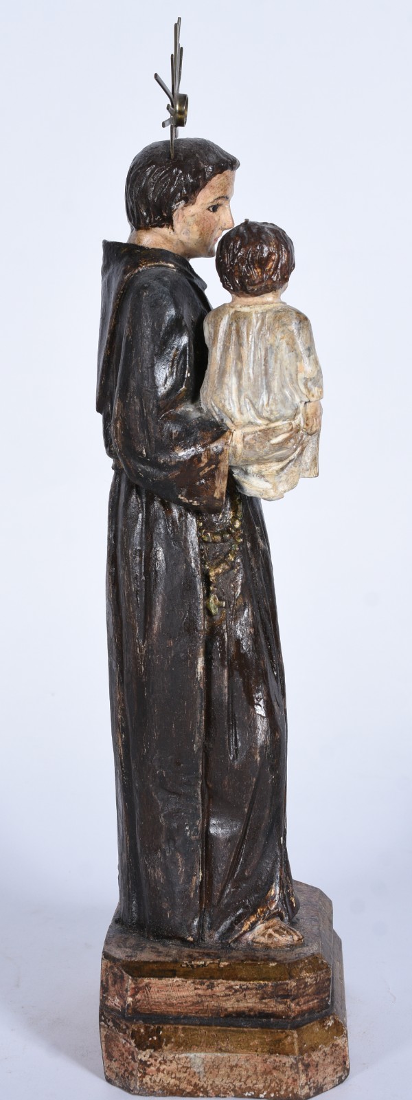 Santo Antonio com menino - Imagem portuguesa de madeira policromada... - foto 4 de 9
