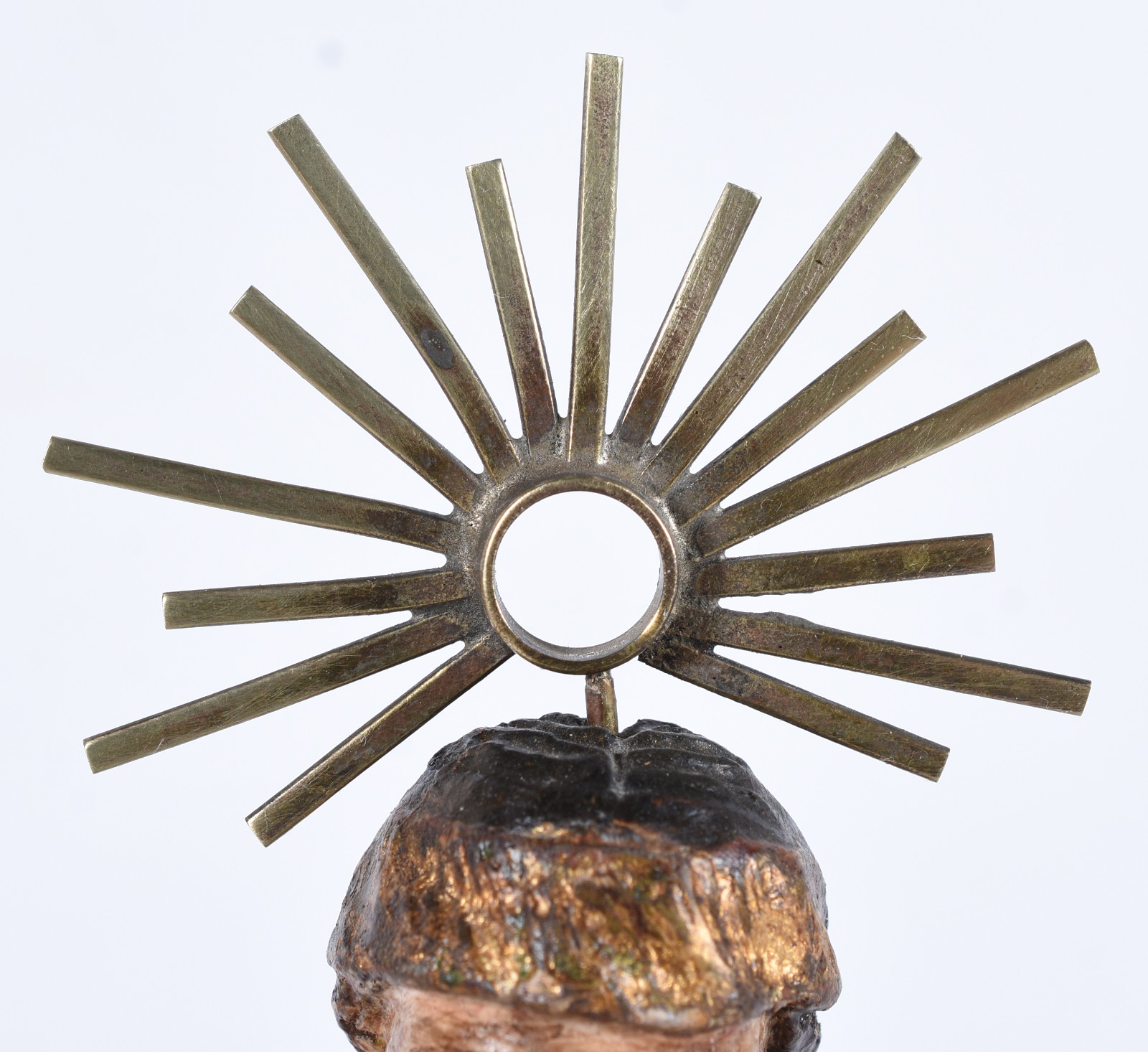 São João Batista - Imagem de madeira policromada com cruz de prata. - foto 6 de 7