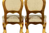 Par de cadeiras de madeira nobre entalhada  e d... - Par de cadeiras de madeira nobre entalhada  e dourado 