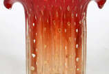 Vaso de Murano cor degrade vermelho e ambar  - Vaso de Murano cor degrade vermelho e ambar 