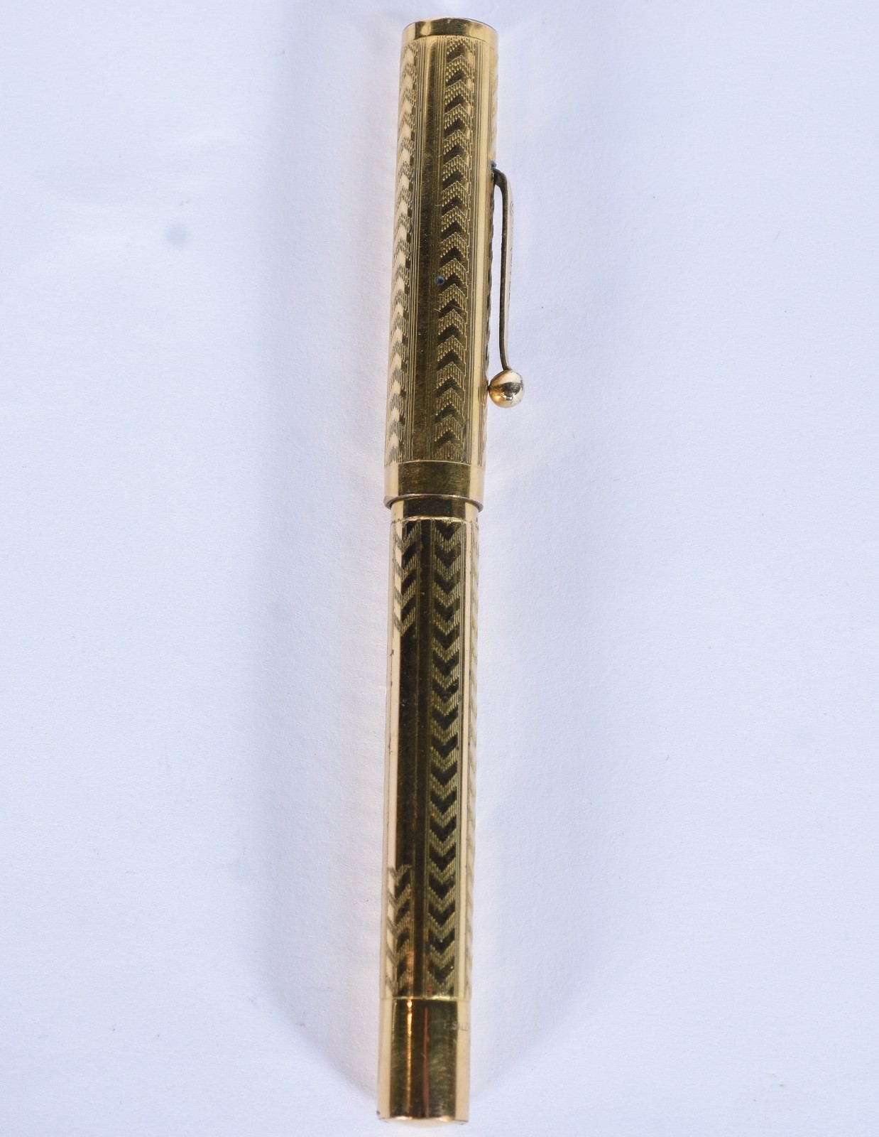 Caneta tinteiro com capa folheada a ouro 18 k, Salzbros, pena 14 k. - foto 3 de 11