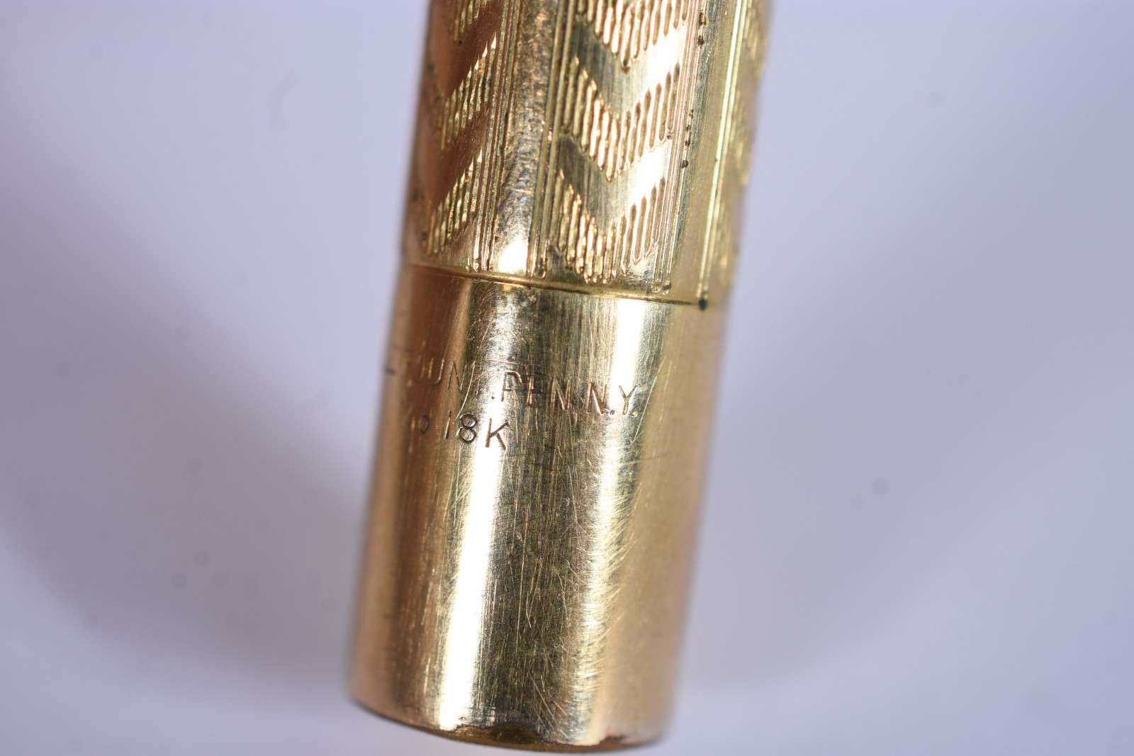 Caneta tinteiro com capa folheada a ouro 18 k, Salzbros, pena 14 k. - foto 10 de 11