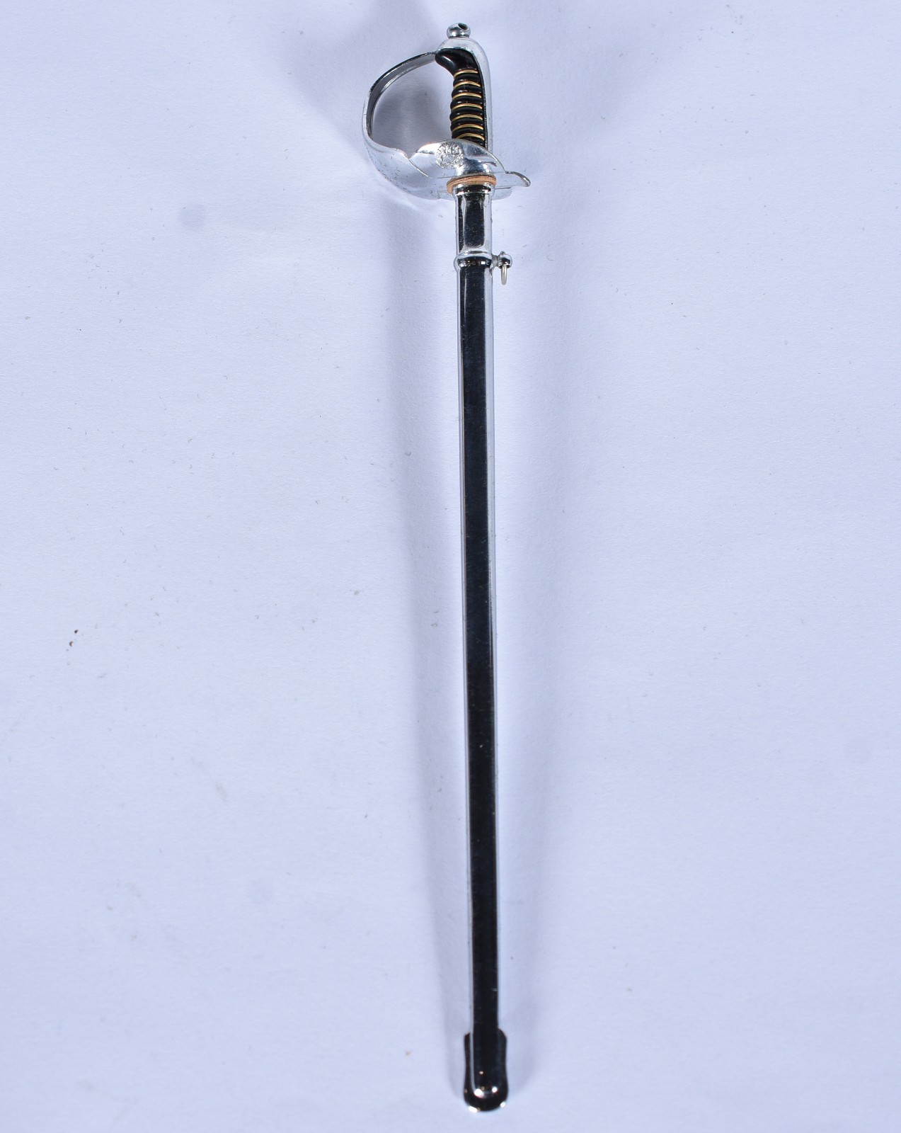 Espada em miniatura de metal prateado Eberle, no estojo. - foto 5 de 11