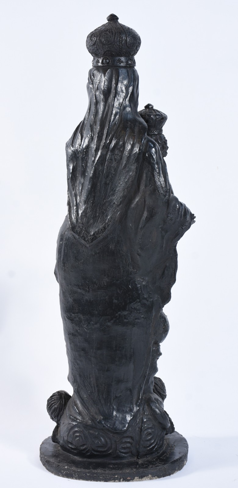 Nossa Senhora - Grande imagem de terracota patinada de preto... - foto 6 de 6