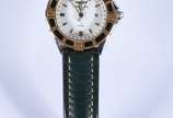 Breitling (1884),  - Relógio vintage, caixa de aço, pulseira de couro, inicio anos 90.