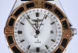 Breitling (1884),  - Relógio vintage, caixa de aço, pulseira de couro, inicio anos 90.