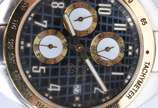 Bulova (1875),  - Relógio de pulso Marina Star 100m, calendário, apresenta pulseira de aço com detalhes dourados, fundo azul. Acompanha caixa  (Por motivos de segurança