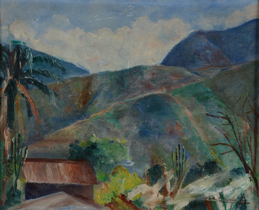 H. CAVALLEIRO (1892 - 1975) - Paisagem - ostcm - 41 x 33 - foto 2 de 3