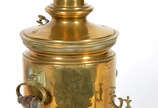 Samovar Russo de metal dourado    ( com amassad... - Samovar Russo de metal dourado    ( com amassado ) 