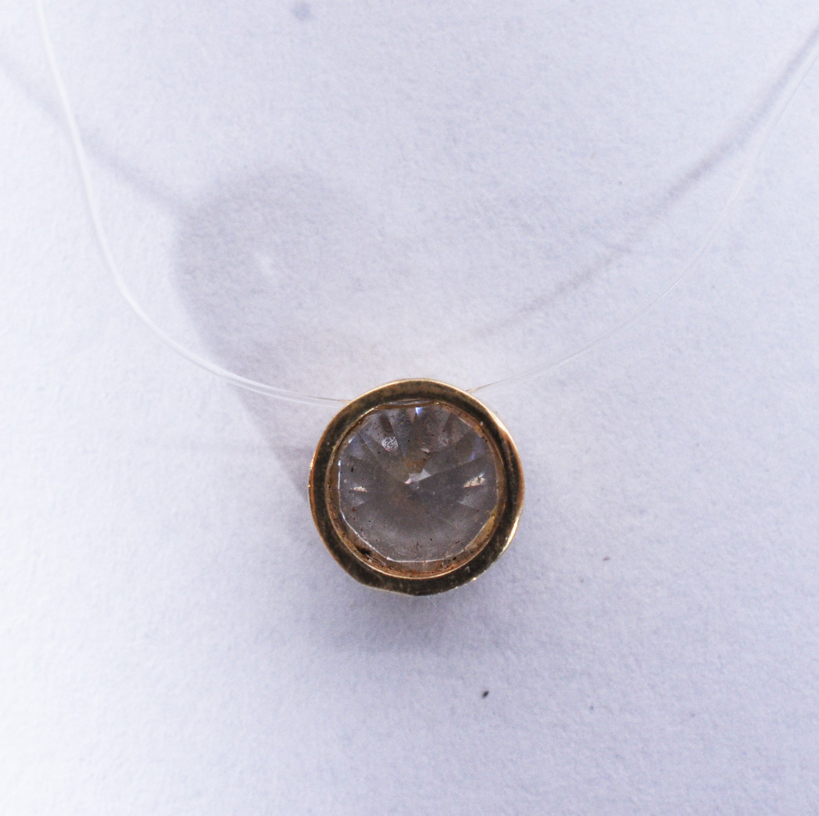 Cordão ponto de luz de ouro 18 k com zirconia translúcida e feio de... - foto 1 de 9