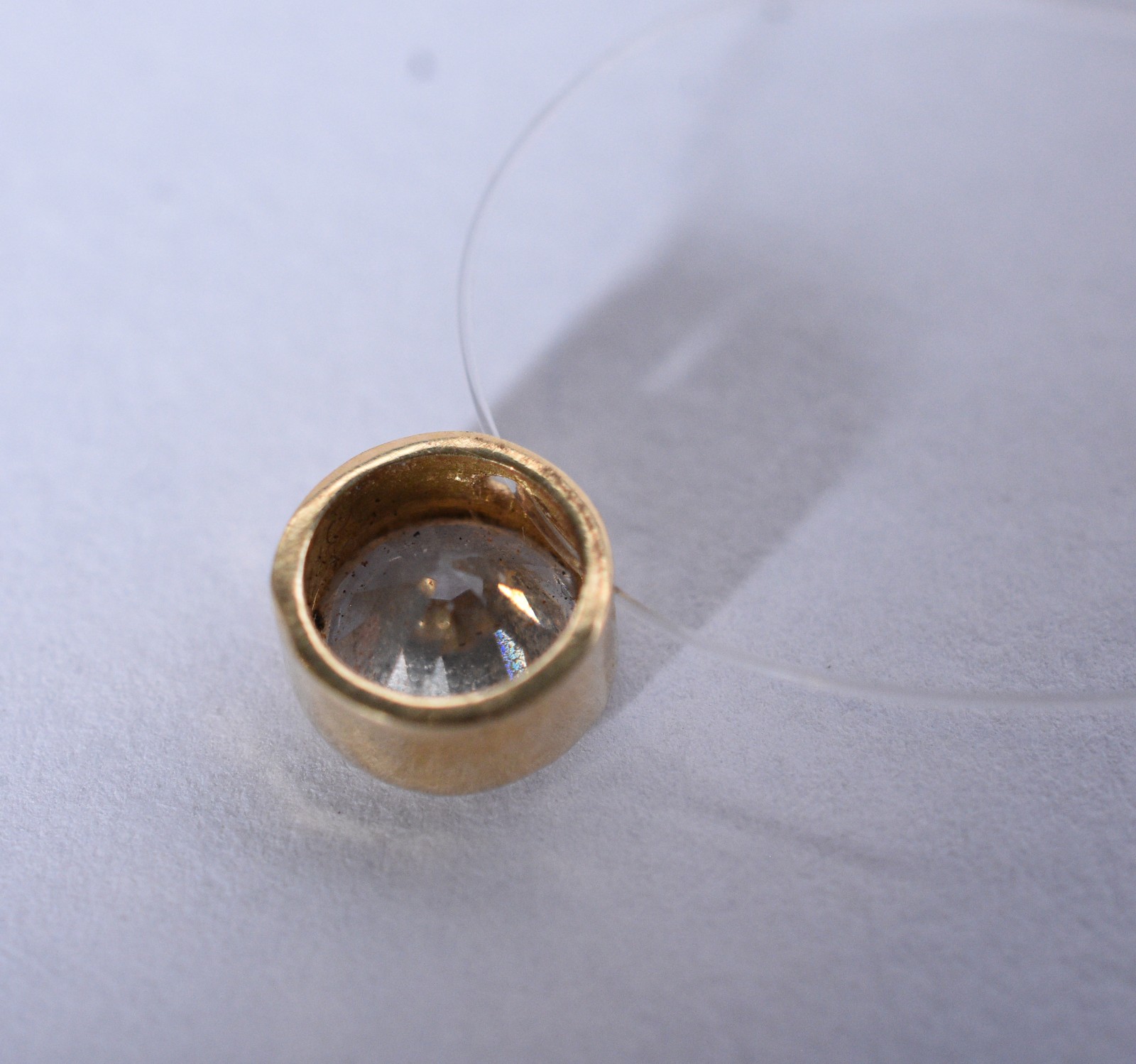 Cordão ponto de luz de ouro 18 k com zirconia translúcida e feio de... - foto 3 de 9
