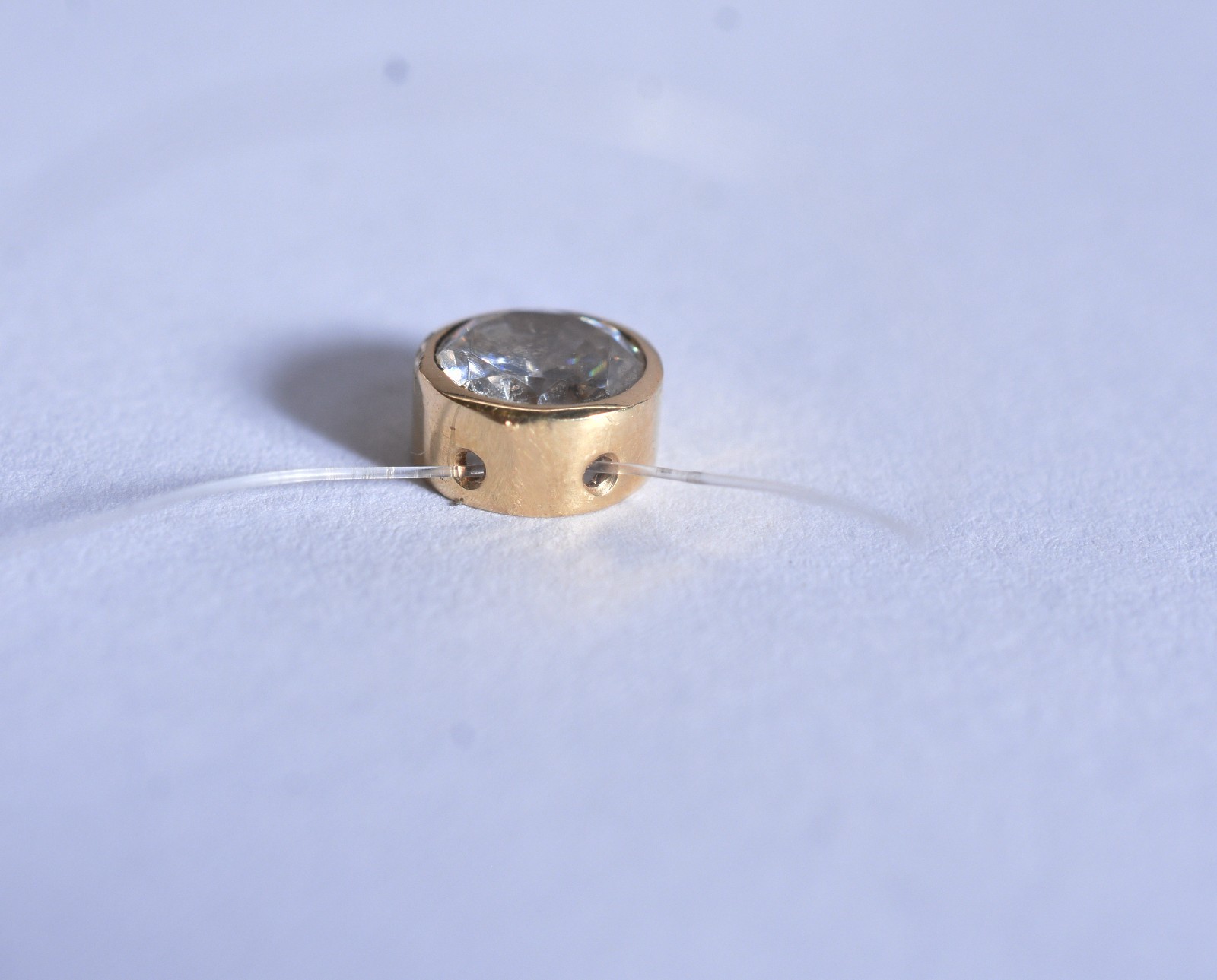 Cordão ponto de luz de ouro 18 k com zirconia translúcida e feio de... - foto 8 de 9