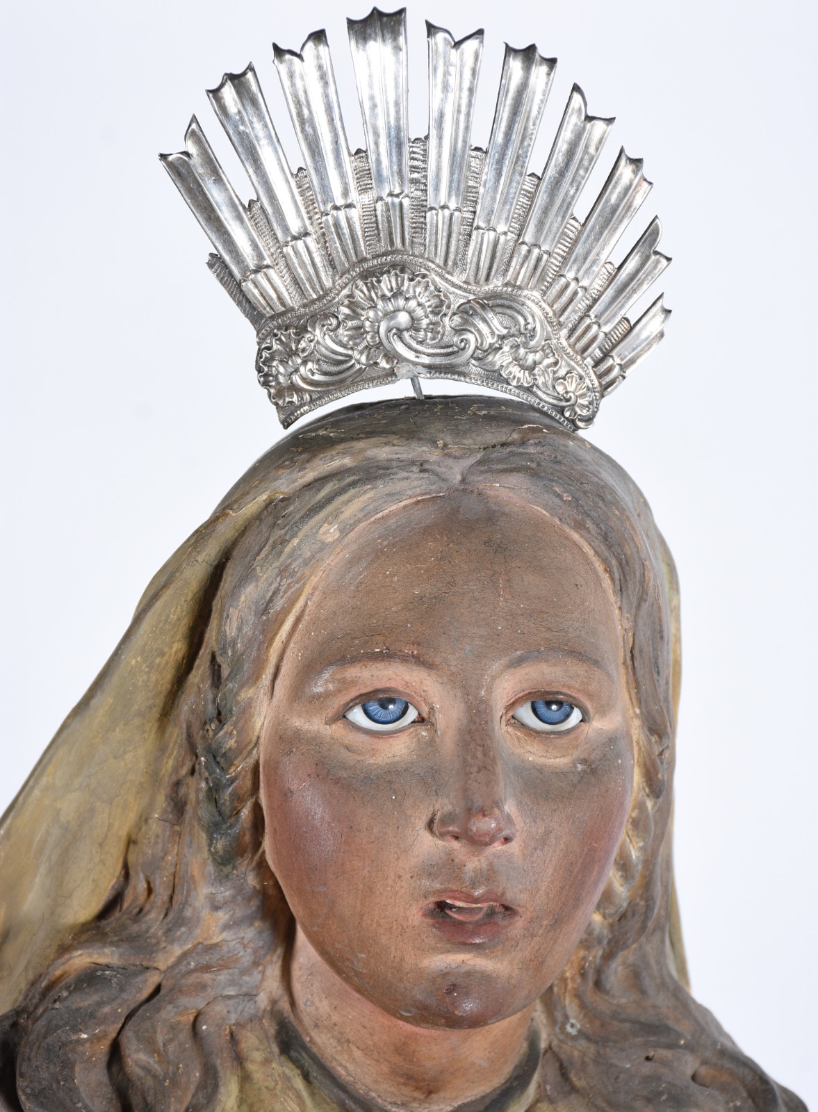 Imagem barroca de Nossa Senhora da Anunciação, final século XVIII... - foto 3 de 8