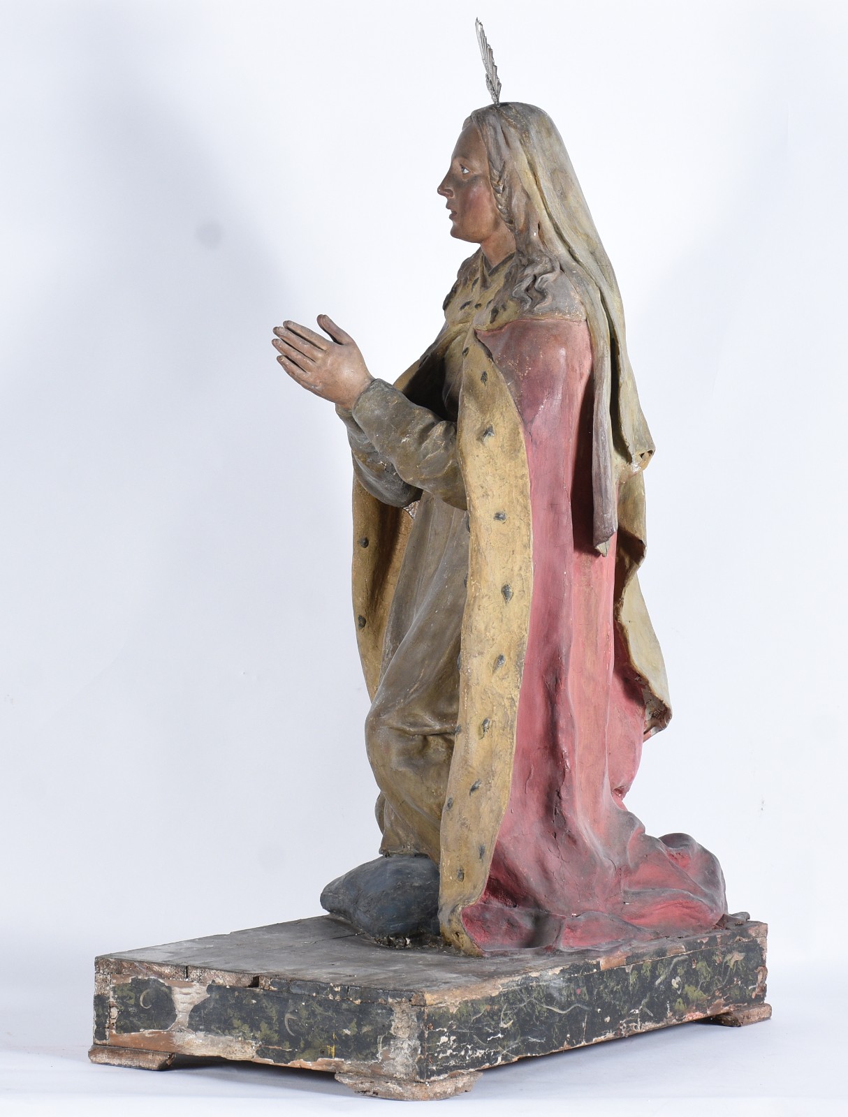 Imagem barroca de Nossa Senhora da Anunciação, final século XVIII... - foto 4 de 8