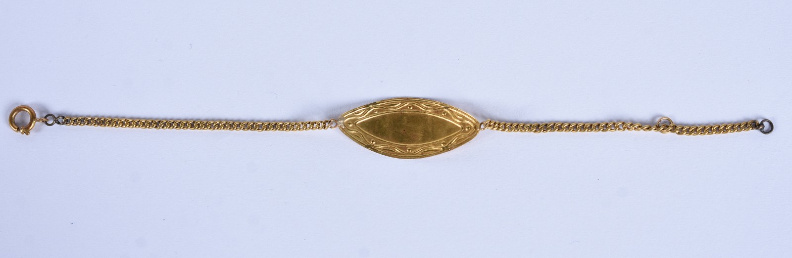 Pulseira de ouro 18 k com placa (Por motivos de segurança a peça não... - foto 3 de 6