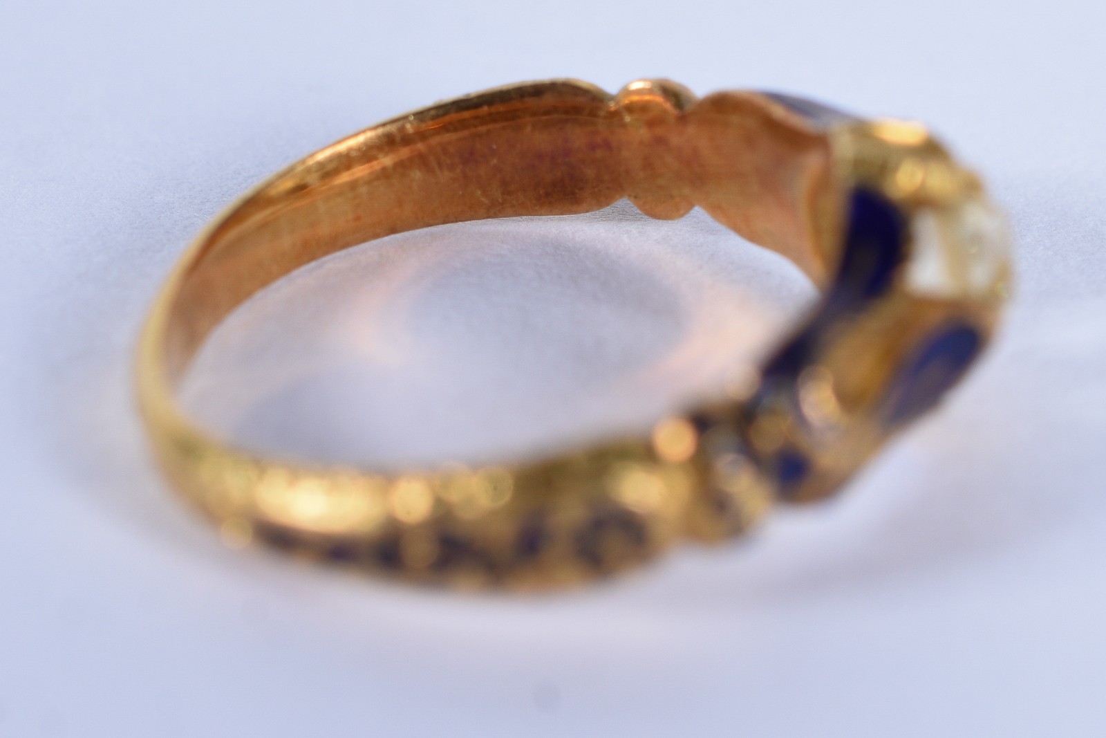 Anel de ouro 18 k com um brilhante, aro 13 (Por motivos de segurança... - foto 5 de 5