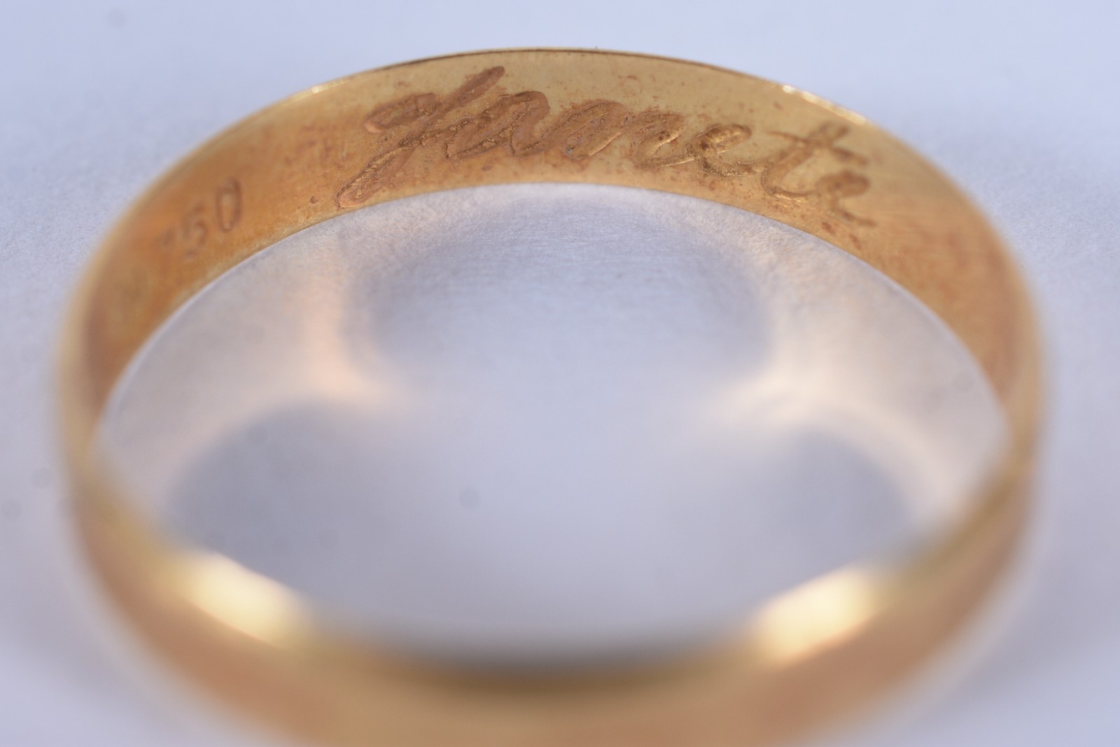 Dois anéis de ouro 18 k, aro 25 e 14 (Por motivos de segurança a peça... - foto 5 de 6