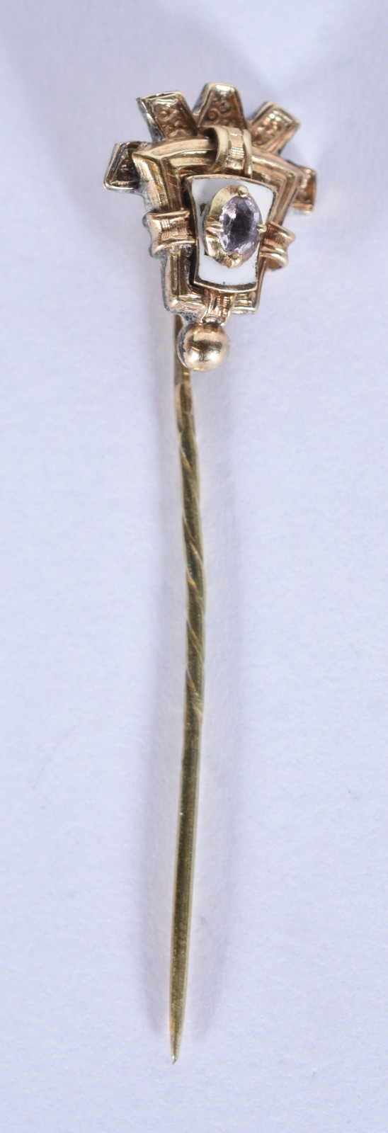 Alfinete de ouro 18 k (Por motivos de segurança a peça não se... - foto 2 de 6