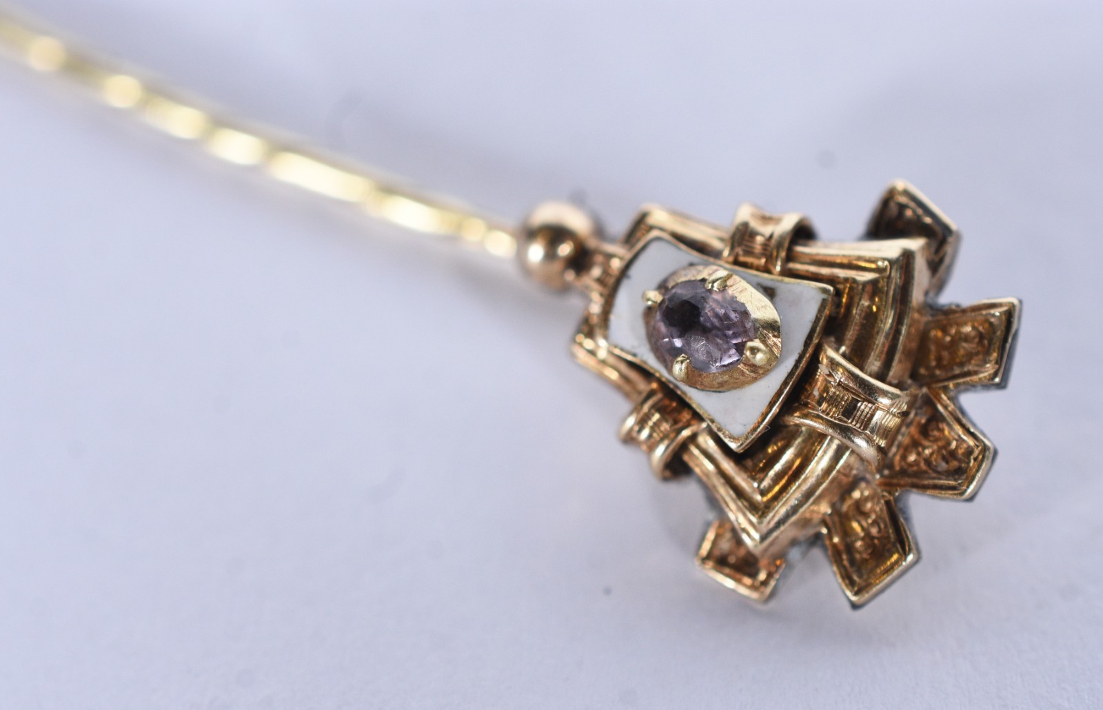 Alfinete de ouro 18 k (Por motivos de segurança a peça não se... - foto 3 de 6