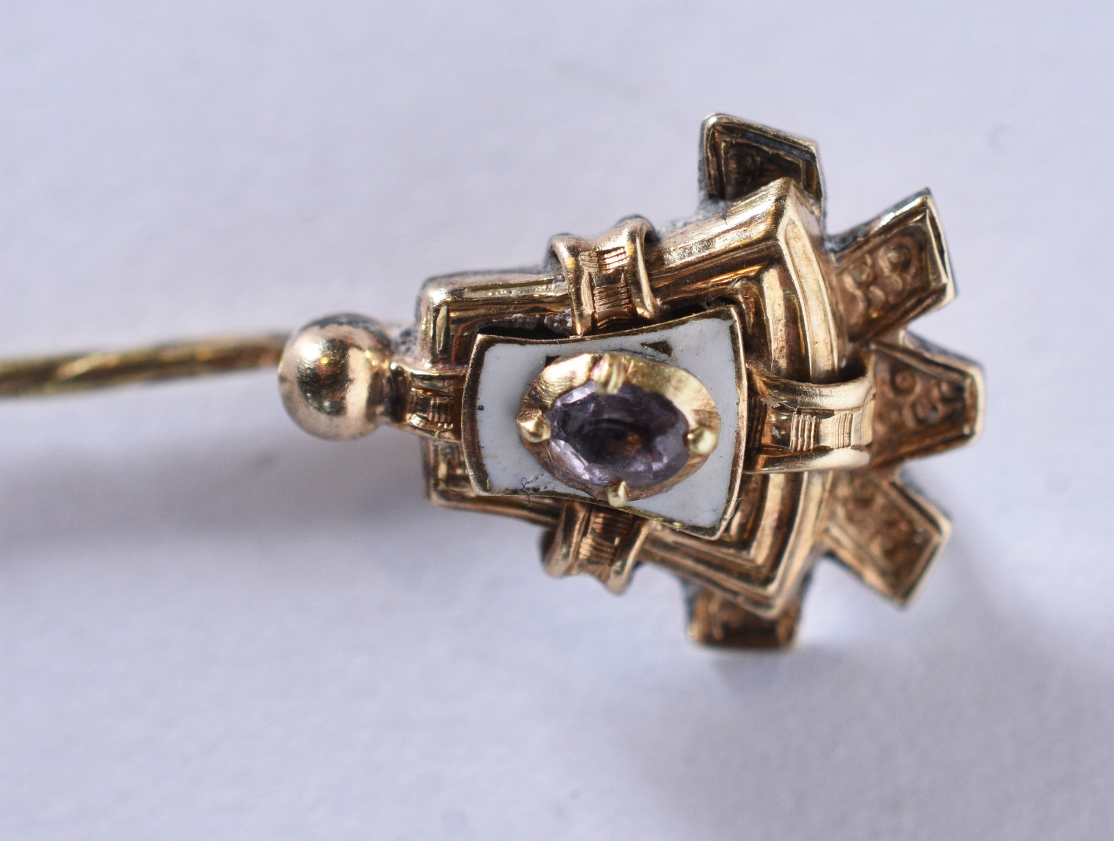 Alfinete de ouro 18 k (Por motivos de segurança a peça não se... - foto 5 de 6