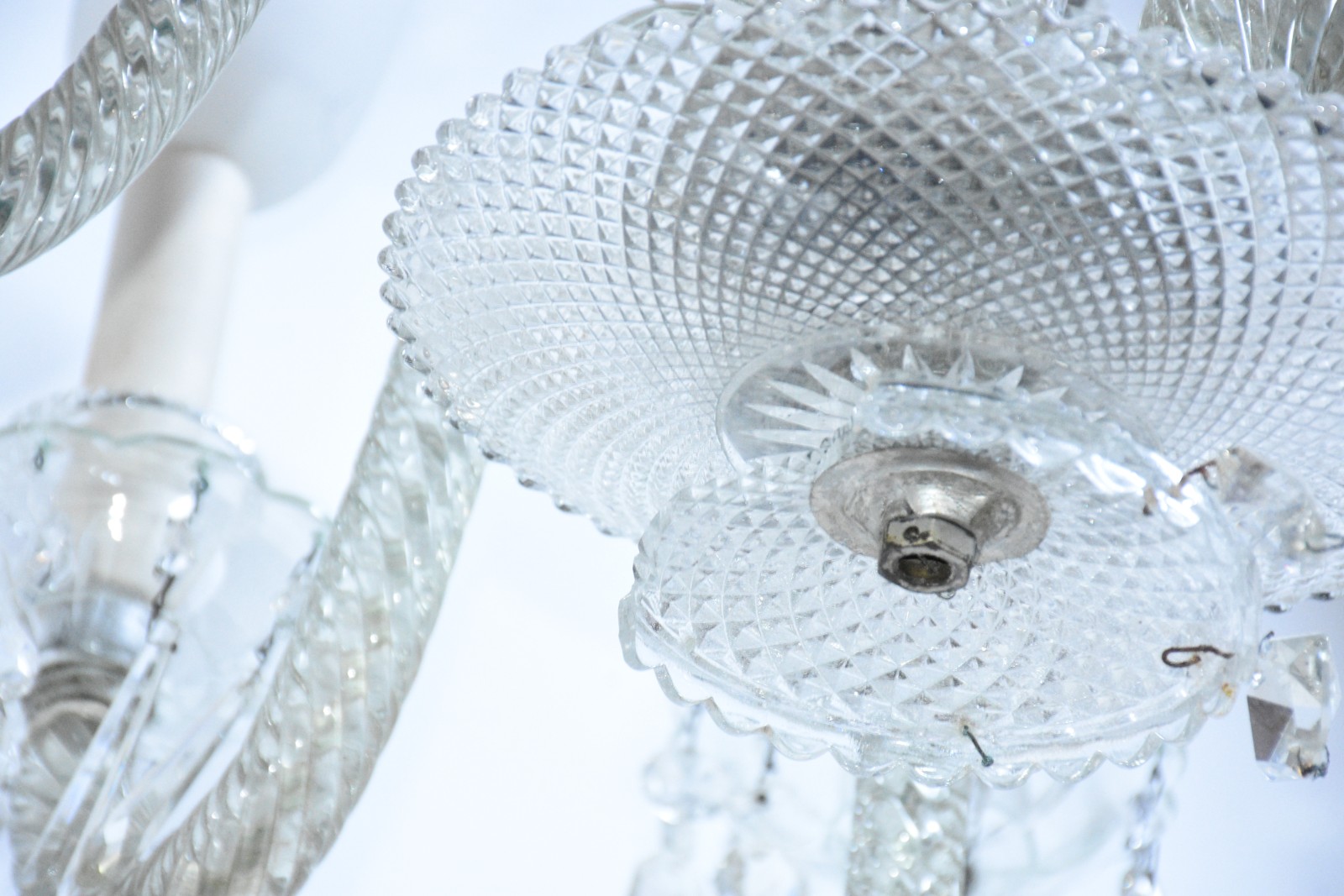 Lustre de cristal para 6 luzes. Braço colado. - foto 6 de 7