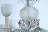 Lustre de cristal para 6 luzes. Braço colado. - Lustre de cristal para 6 luzes. Braço colado.