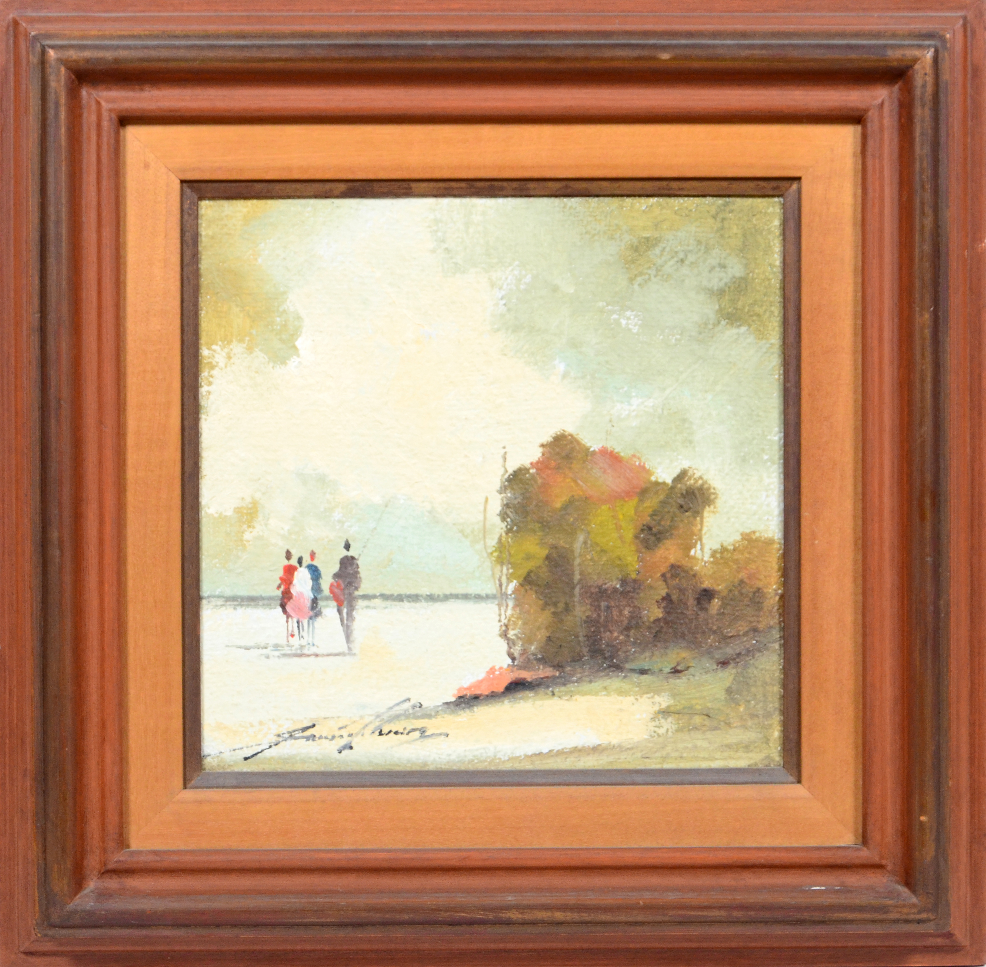 Sansão Pereira (1919-2014), Paisagem com figuras - foto 1 de 2