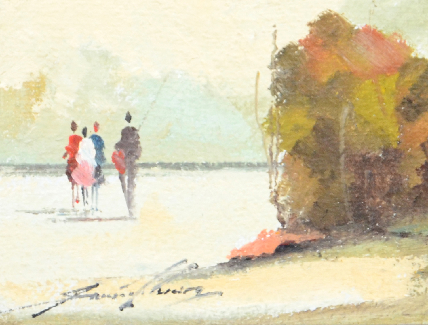 Sansão Pereira (1919-2014), Paisagem com figuras - foto 2 de 2