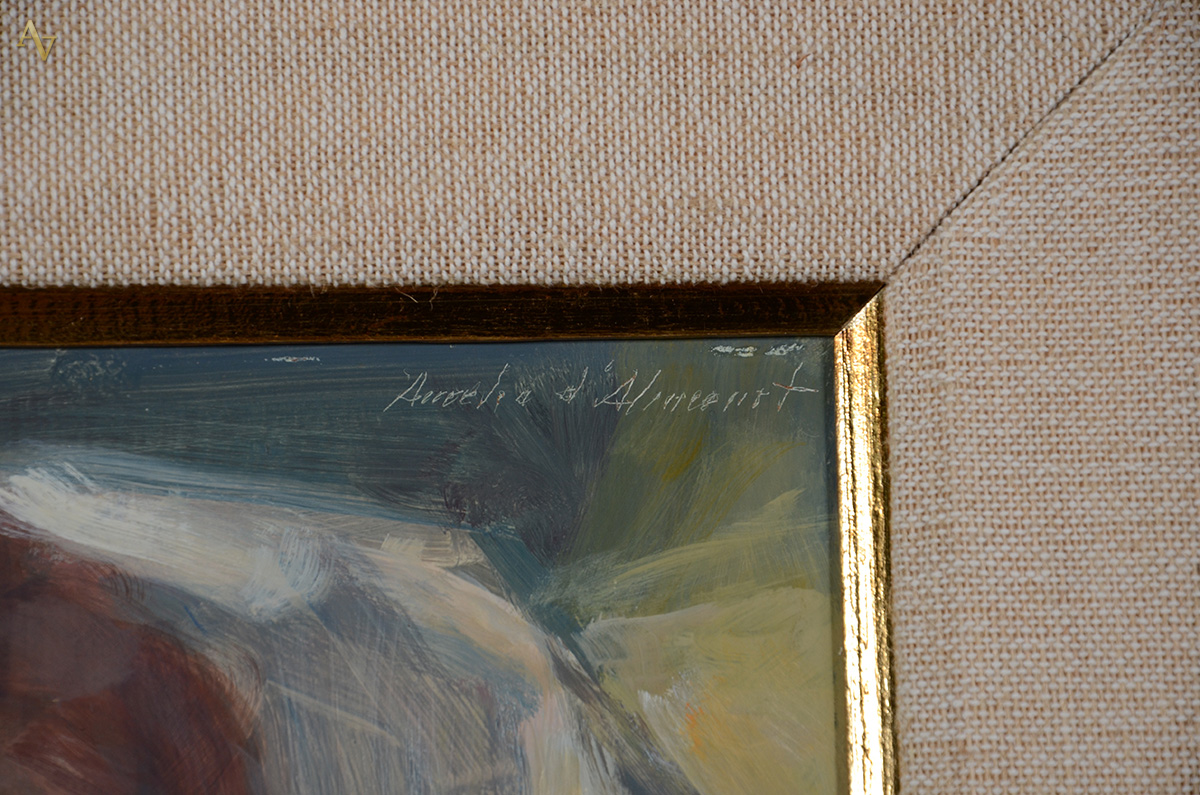 AURELIO D'ALINCOURT (1919 - 1990) - Maternidade - ose - 41 x 33 - foto 3 de 3