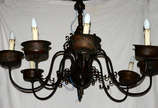 Grandes lustre estilo holandes de metal  para 8... - Grandes lustre estilo holandes de metal  para 8 luzes 