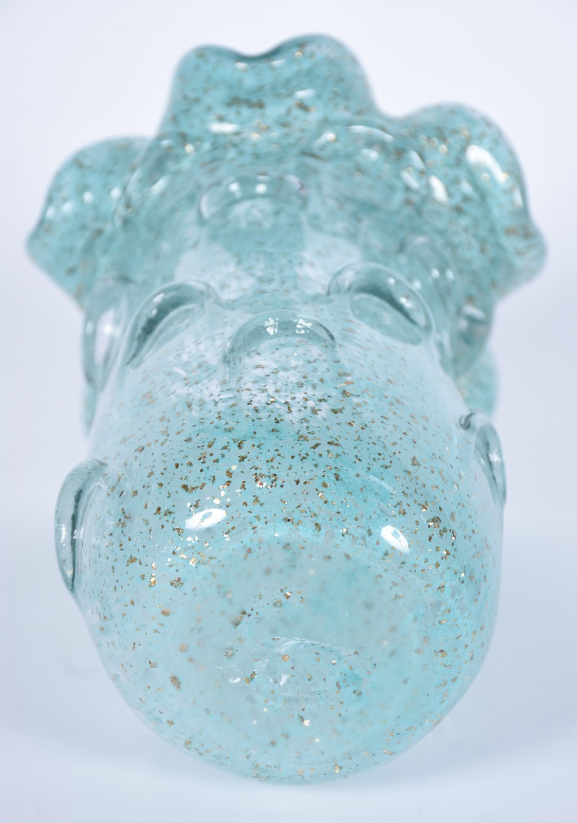 Vaso de vidro decorativo na cor turquesa. - foto 4 de 4
