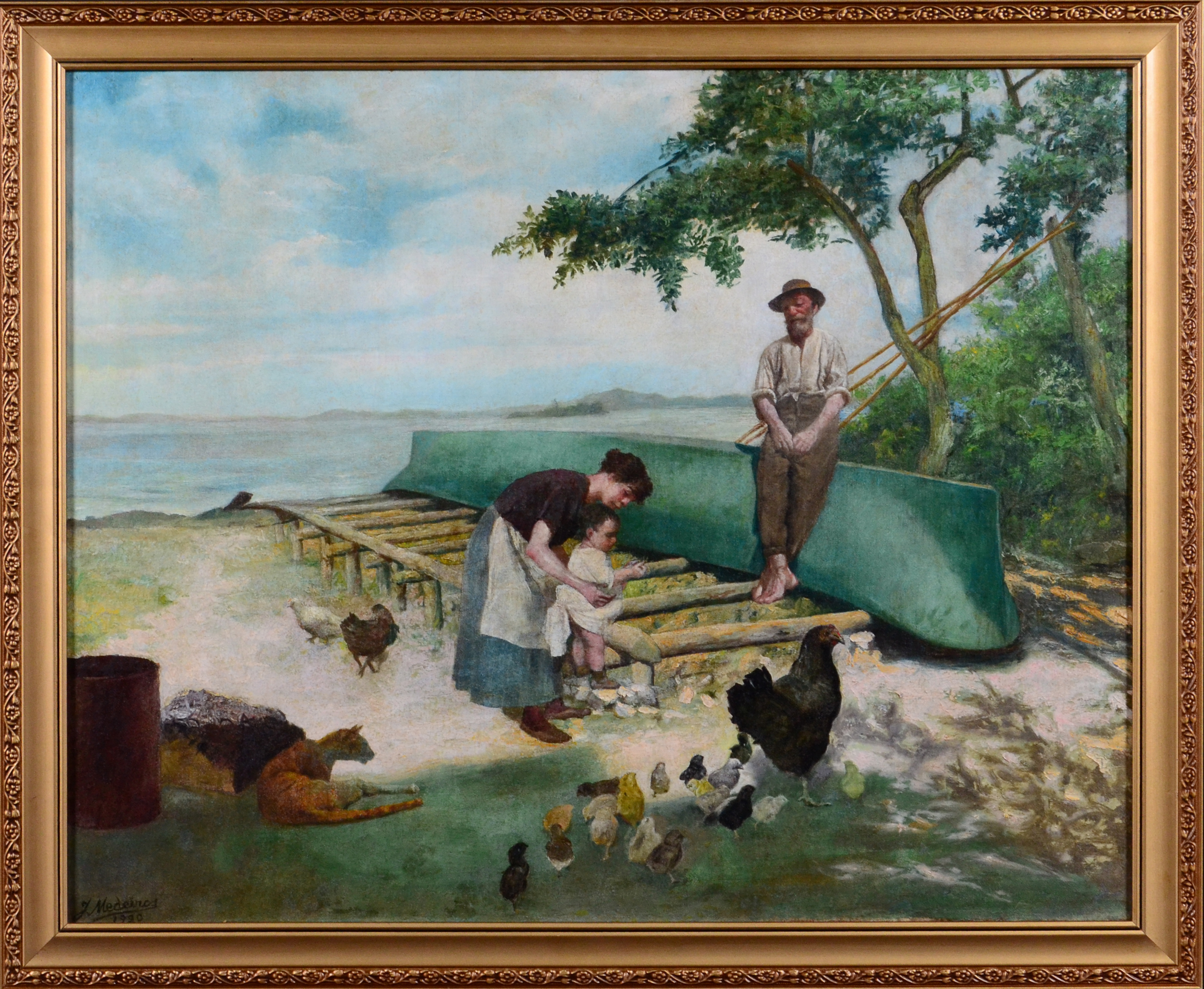 José Maria de Medeiros (1849-1925), Quintal a beira mar - foto 1 de 4