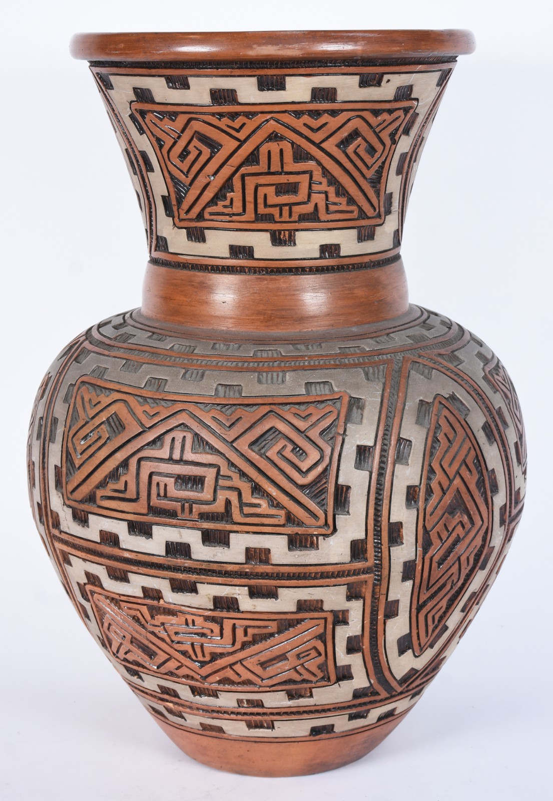 Vaso marajoara de cerâmica. Rachado. - foto 2 de 5