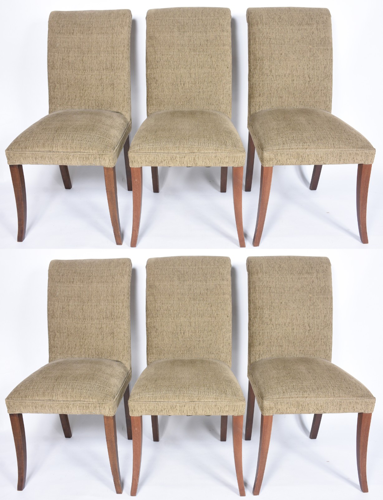 Conjunto com seis cadeiras estofadas para sala de jantar. - foto 1 de 7