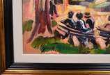 Sérgio Telles (1936-2022), Central Park, Nova York - Óleo sobre tela - datado 1991.