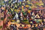 Sérgio Telles (1936-2022), Central Park, Nova York - Óleo sobre tela - datado 1991.