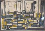 Rossini Perez (1931-2020),  - Gravura 6/6, datada 1954, com fungos e manchas de umidade. <br>Obra igual a esta mas outra tiragem participou da Exposição "Rossini Perez, entre o Mor
