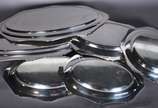 Baixela de jantar de metal prateado Fracalanza,... - Baixela de jantar de metal prateado Fracalanza, composto de: Sopeira, legumeira com tampa, molheira, 6 travessas, bandeja e manteigueira. Total:...