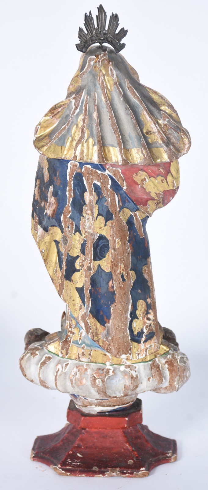 Nossa Senhora - Imagem de madeira policromada com resplendor de prata. - foto 4 de 9