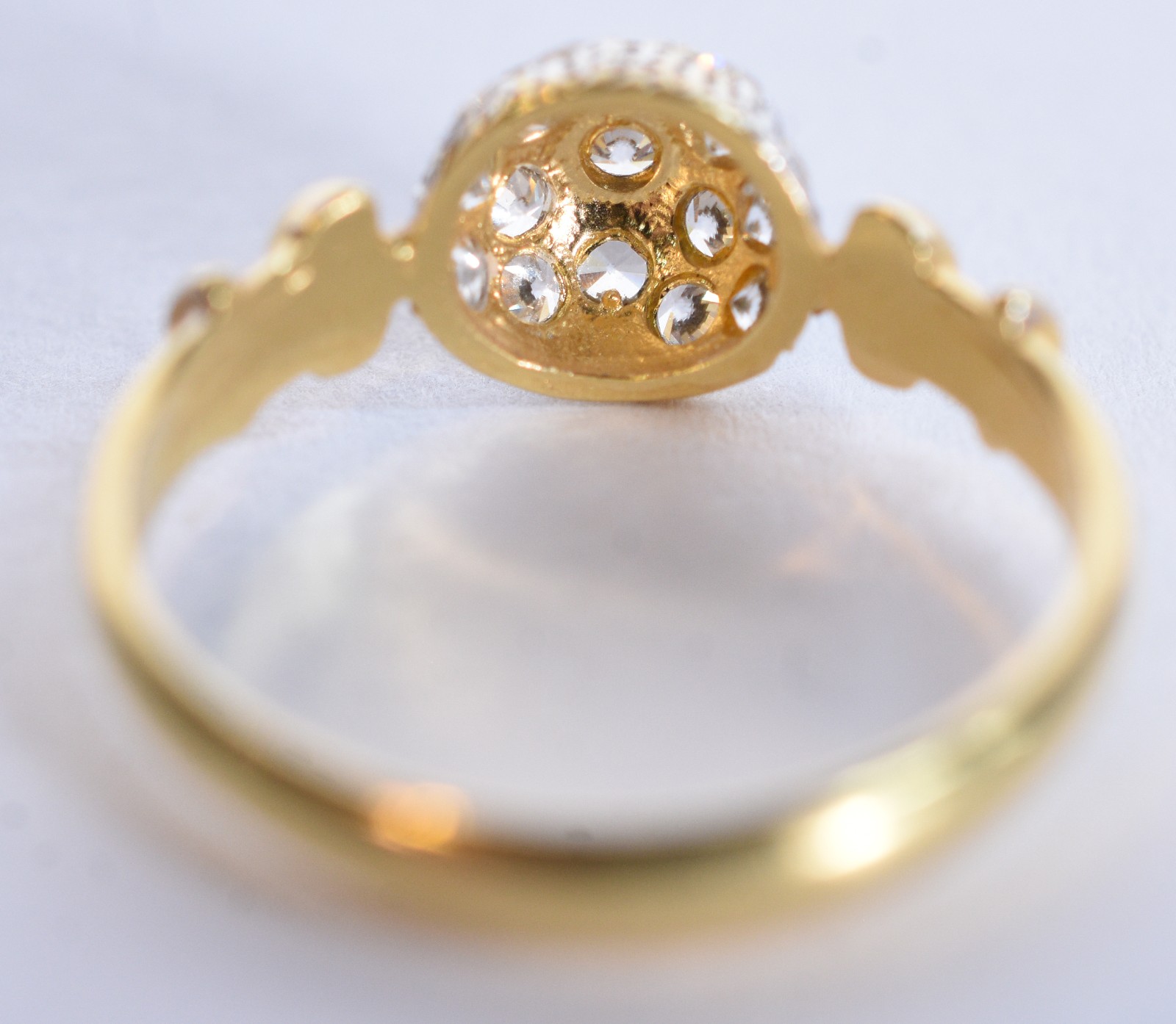 Anel de ouro 18 k, contraste 750 com pendente no feitio bala com... - foto 5 de 6