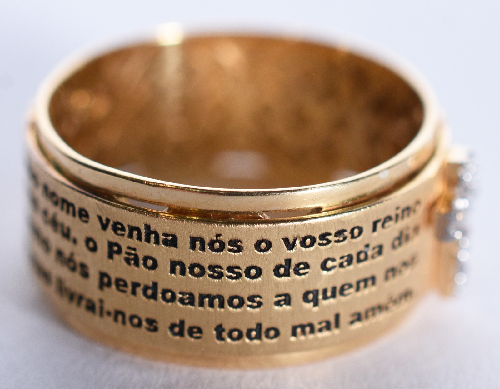 Anel de ouro 18 k, contraste 750, aro 12 (Por motivos de segurança a... - foto 5 de 6